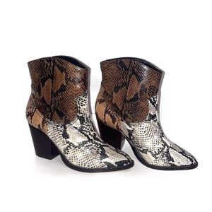 Schutz Snake Skin Pattern Boots